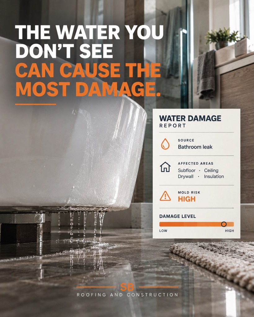 SB Restorations - The water you don't see can cause the most damage - Water damage report